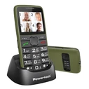 POWERTECH Mobile Phone Sentry Eco V2 Dual SIM SOS Button Khaki