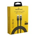 Καλώδιo Τροφοδοσίας Powertech Type-C PTR-0131, PD 60W, copper, 60cm, μαύρο