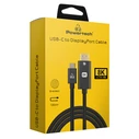 Καλώδιo Τροφοδοσίας Powertech Type-C σε DisplayPort PTR-0138, 8K/120Hz, 1m, μαύρο