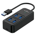 USB Hub Powertech USB 3.2 Hub PTR-0153, 4X Θυρών, 5Gbps, USB Σύνδεση, Μαύρο