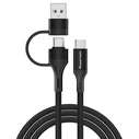 Καλώδιο USB-C Powertech Ptr-0158, Pd 60W, Copper, 1.5M, Μαύρο
