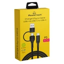 Καλώδιο USB-C Powertech Ptr-0158, Pd 60W, Copper, 1.5M, Μαύρο