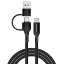 Καλώδιο USB-C Powertech & Σε Lightning Ptr-0159, Pd 27W, Copper, 1.5M, Μαύρο
