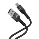 Καλώδιο USB Powertech USB-C σε USB Ptr-0161, Σιλικόνης, 60W, 480Mbps, 1M, Μαύρο