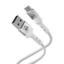 Καλώδιο USB Powertech USB-C σε USB Ptr-0162, Σιλικόνης, 60W, 480Mbps, 1M, Λευκό