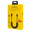 Powertech Spiral USB 2.0 Cable USB-C male - USB-C 60W PD Μαύρο 1m PTR-0197