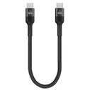 Powertech USB 2.0 Cable USB-C male - USB-C 60W PD Μαύρο 0.25m PTR-0204
