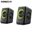Ηχεία Υπολογιστή Sonic Gear USB POWERED QUAD BASS 2,0 Black LIME GREEN