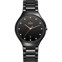 Ρολόι Unisex Rado R27113722 (40mm) Μεταλλικό Μπρασελέ Μαύρο