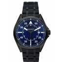 Radiant Men’s Analog Quartz Watch 44mm Blue Dial Black Stainless Steel Bracelet RA665203
