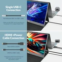 Riitek RS100 IPS HDR Φορητό Monitor 15.6" FHD 1920x1080 Γκρι