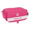 Τριπλή Κασετίνα Benetton Raspberry 21,5 x 10 x 8 cm Φούξια