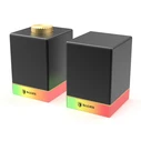 Sades Dionsyn Ασύρματα Ηχεία Υπολογιστή 2.0 με RGB Φωτισμό και Bluetooth Ισχύος 5W Μαύρα