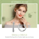 Γυναικεία Σκουλαρίκια Bamoer SCE498-A με κυβική ζιρκόνια, ασήμι 925, ασημί