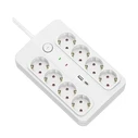 Technik Power Strip 8 Outlets 1.5m 1.5mm2 USB A C Surge Switch 16A