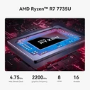 BEELINK SER5 Max Μίνι PC (AMD Ryzen 7 7735U, 16GB LPDDR5, 500GB M.2 SSD, Windows 11 Pro)