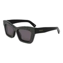 Salvatore Ferragamo Women's Sunglasses SF2045SR 52/17/140 – Acetate Frame, Black Lenses, Category 3