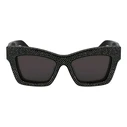 Salvatore Ferragamo Women's Sunglasses SF2045SR 52/17/140 – Acetate Frame, Black Lenses, Category 3