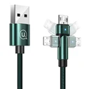 Καλώδιο Micro USB Usams σε USB SJ478, περιστρεφόμενο, 10W, 1m, πράσινο