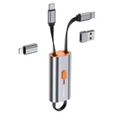Καλώδιo USB Usams Type-C σε Type-C/USB/Lightning SJ560, 60W PD, 0.3m, γκρι