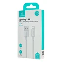 Καλώδιο Lightning Usams σε USB Us-Sj709, 2.4A, 480Mbps, 1M, Λευκό