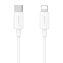 Καλώδιο Lightning Usams σε USB-C Us-Sj712, 30W, 480Mbps, 1M, Λευκό