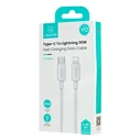 Καλώδιο Lightning Usams σε USB-C Us-Sj712, 30W, 480Mbps, 1M, Λευκό