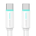 Καλώδιο USB-C Usams US-SJ734, 60W, 480Mbps, 1m, λευκό