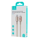 Καλώδιο Lightning Usams σε USB-C SJ753, 30W, 480Mbps, 1.2m, μπεζ