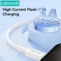 USAMS USB-C to USB-A Cable SJ761USB01, 3A 18W, 480Mbps, 1m, White