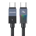 USAMS USB-C Cable SJ775 (SJ775USB01), 240W, 480Mbps, 1.2m, Black