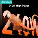 USAMS USB-C Cable SJ775 (SJ775USB01), 240W, 480Mbps, 1.2m, Black