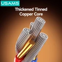 USAMS USB-C Cable SJ775 (SJ775USB01), 240W, 480Mbps, 1.2m, Black