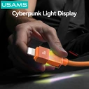 USAMS Lightning to USB-C Cable SJ776, 30W, 480Mbps, 1.2m, Orange