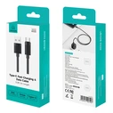 Usams USB 2.0 Cable USB-C male - USB-A 18W PD Μαύρο 1m SJ777USB01