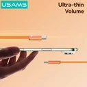 Usams USB 2.0 Cable USB-C male - USB-C 60W PD Πορτοκαλί 1.2m SJ783USB02