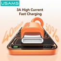 USAMS καλώδιο USB-C σε USB SJ786 1m πορτοκαλί (σιλικόνης, 3A, 480Mbps)