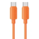 USAMS καλώδιο USB-C SJ787, σιλικόνης, 60W, 480Mbps, 1m, πορτοκαλί