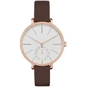Γυναικείο Ρολόι Skagen Skw2356 (34mm) Δερμάτινο Λουράκι Καφέ