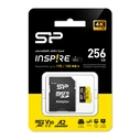 Κάρτα Μνήμης microSDXC Silicon Power Inspire, 256GB, UHS-I U3 A1 V30