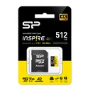 Κάρτα Μνήμης microSDXC Silicon Power Inspire, 512GB, UHS-I U3 A1 V30