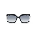 Police Women's Sunglasses SPLG23M570700 - Black Acetate Frame with Black Lenses (57/19/140 mm)