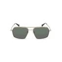 POLICE Men's Sunglasses SPLL86-580349 (Lens/Bridge/Temple 58/16/145 mm, Green Lens, Golden Metal Frame)