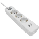 Πολύπριζο Philips SPN3032W/GRS 3 θέσεων με 2 USB Type-A 2.4 A