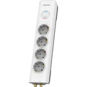 Πολύπριζο Ασφαλείας Philips SPN7041WA/GRS 4 θέσεων με προστασία ομοαξονικού καλωδίου τηλεόρασης