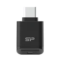 Card Reader Silicon Power C200 για micro SD, USB-C, USB 3.2, 180/165MBps, Μαύρο