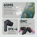 Bluetooth Handsfree Sonic Gear Bt5.4 Anc+Enc Earpump Q1 White