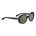 Serengeti Bacall Women's Sunglasses SS541001 — Black Acetate Frame, Green Photochromic Polarized Lenses (51/21/140 mm)