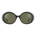 Serengeti Bacall Women's Sunglasses SS541001 — Black Acetate Frame, Green Photochromic Polarized Lenses (51/21/140 mm)