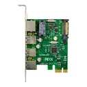 Controller PCIe Powertech σε USB 3.0 & GbE LAN ST642, VL805&RTL8153